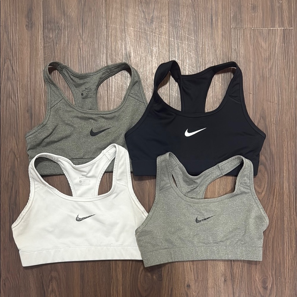 Nike Sports Bra Collection - Black, Gray, White